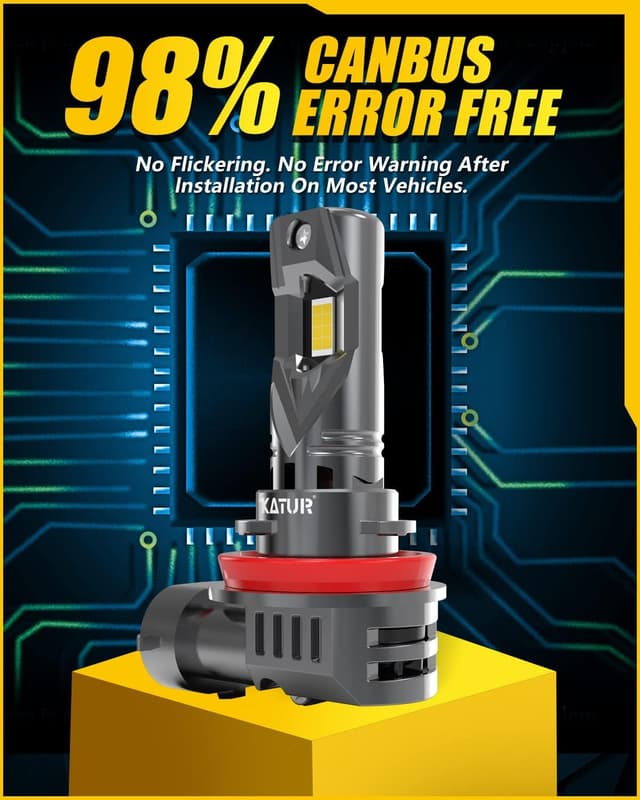 Detalle de KATUR Lampadine LED fari auto H11 Canbus 100W 6000K (2 pezzi) Plug & Play, Abbaglianti o Anabbaglianti