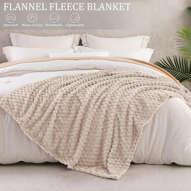 Detalle 2 de Exclusivo Mezcla fleece throw blanket for couch (extra large, 127x178 CM) – soft plush sofa throw