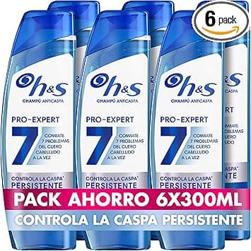 Detalle de H&S Pro-Expert 7 Champú Anticaspa 300ml - Control Total 🚫
