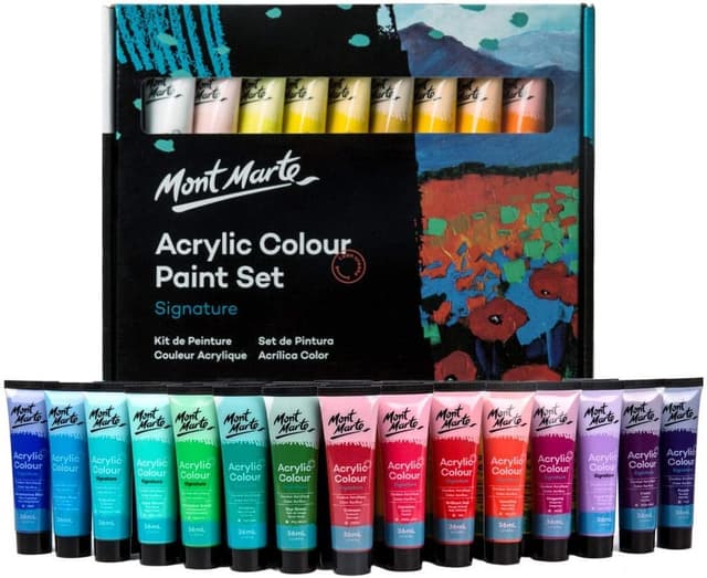 Detalle de MONT MARTE acrylic paint set 36 x 36ml