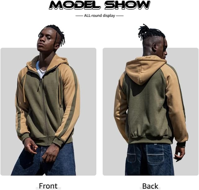 Detalle 2 de Wirltte Zip Up Patchwork Fleece Hoodie