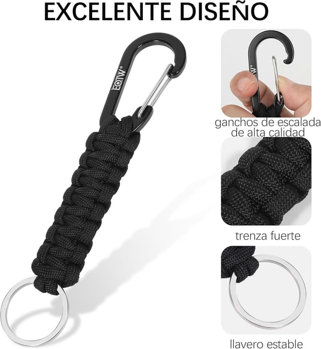 Thumbnail 2 de EOTW 2 Mosquetones Paracord para Escalada, Senderismo y Camping 🧗