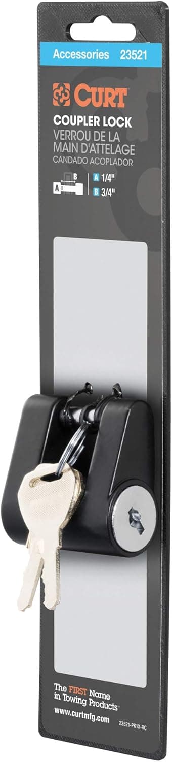 Thumbnail 6 de CURT 23521 Trailer Coupler Lock 1/4" 🔒