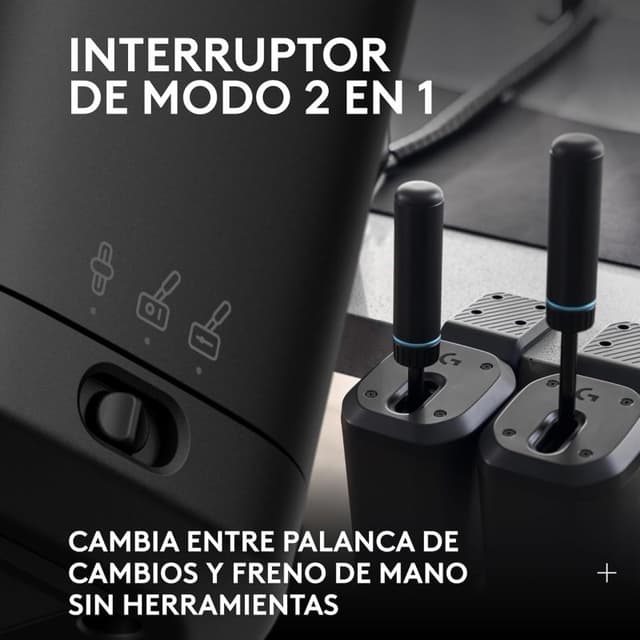 Detalle 2 de Logitech RS Shifter & Handbrake palanca 2 en 1 para volantes G PRO (cambios secuenciales y freno de mano)