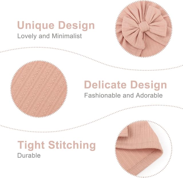 Thumbnail 4 de DRESHOW Newborn Baby Hat Soft Stretchy Turban