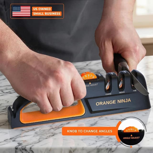 Detalle de Sharp Pebble 3-Stage Knife Sharpener 5️⃣🔪