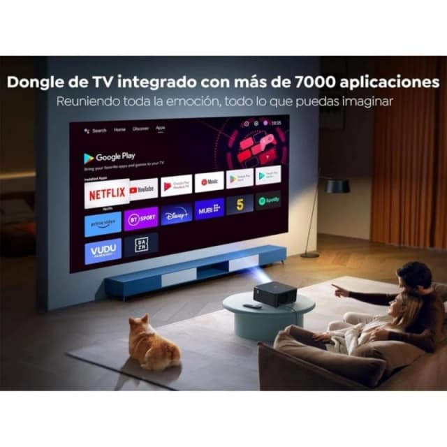 Detalle 2 de Yaber K2s Proyector 1080p 800/1.000 Lúmenes ANSI con WiFi 6 y Alexa
