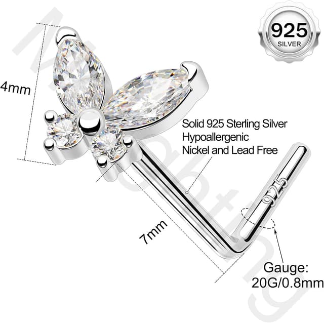 Thumbnail 5 de Melighting Anello naso L farfalla 20 g