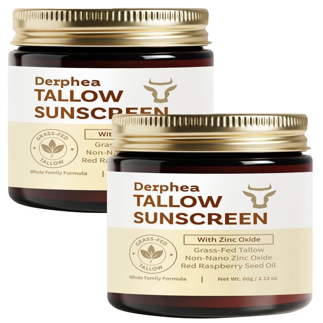 Thumbnail 6 de DERPHEA Tallow Honey Balm & Tallow Sunscreen — moisturizing tallow balm with zinc sunscreen for mature skin