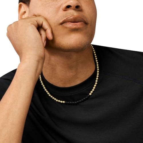 Detalle 2 de Armani Exchange Collar acero inoxidable negro dorado