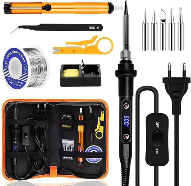 Detalle de Soldador de estaño 80W Kit 13 en 1