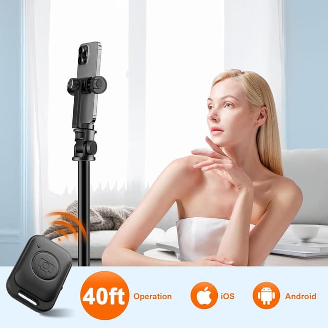 Thumbnail 4 de 62” Phone Tripod with Remote — Tripod
