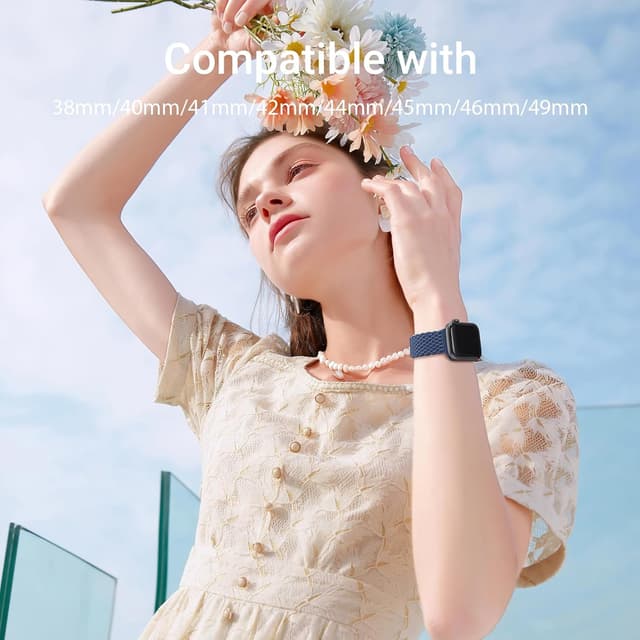 Detalle 2 de Higgs Braided Magnetic Stretch Strap for Apple Watch (nylon elastic) – compatible 38/40/41/42/44/45/46/49mm