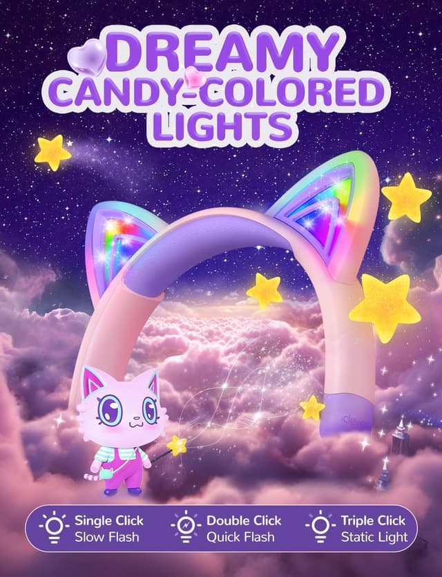 Detalle de iClever Kids Bluetooth Headphones 60H battery