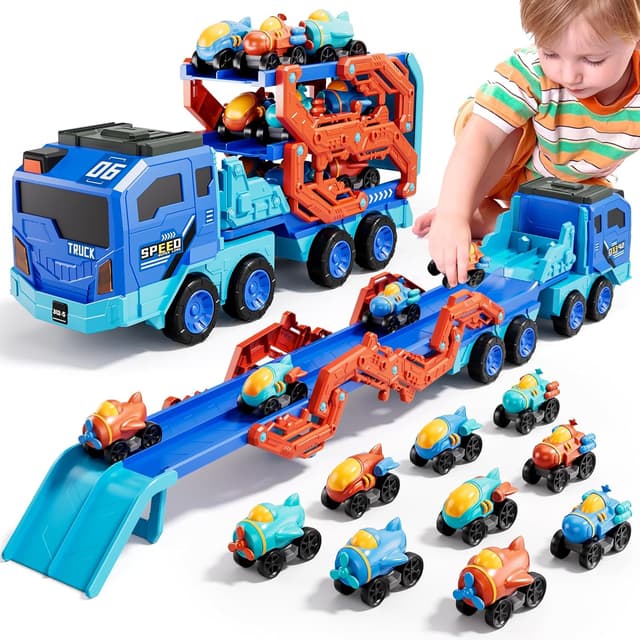 Imagen de IHAHA 10-in-1 Foldable Space Truck carrier with 9 cars 🚚 en OfertitasTOP