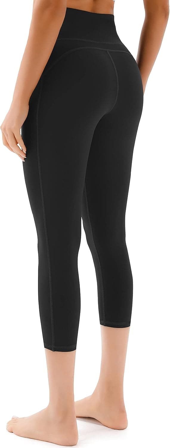 Detalle de Persit Damen Sport-Leggins mit Taschen, blickdicht – atmungsaktiv & schnelltrocknend für Yoga & Streetwear