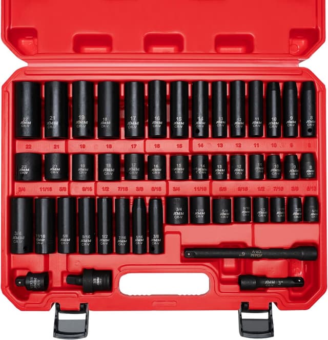 Imagen de AMM 3/8" Drive Impact Socket Set, 48-Piece en OfertitasTOP
