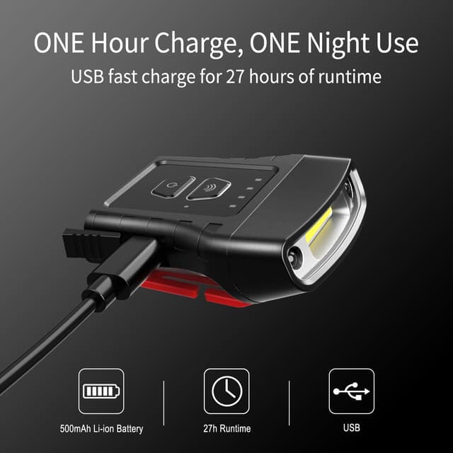Detalle de Klarus HC3 Clip Rechargeable : lampe frontale mains libres à capuchon, lot de 2