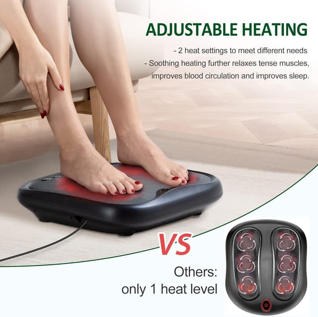 Detalle de Snailax Shiatsu Fußmassagegerät mit Wärmefunktion und 18 Massageköpfen