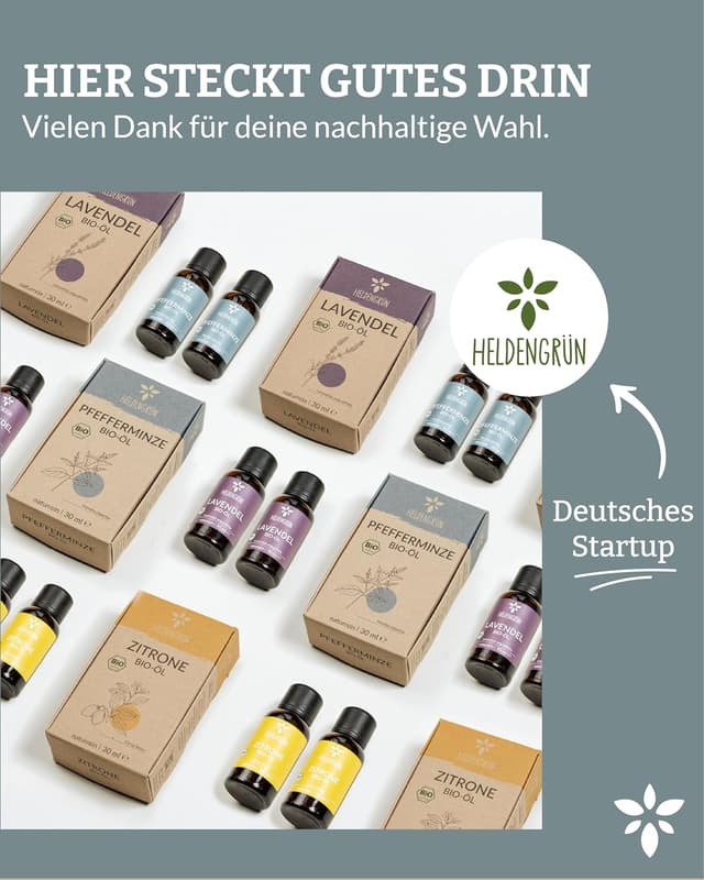 Detalle 2 de Heldengrün BIO Eukalyptusöl (100% naturrein) – echtes Bio-Eukalyptusöl für Aromatherapie & Kosmetik