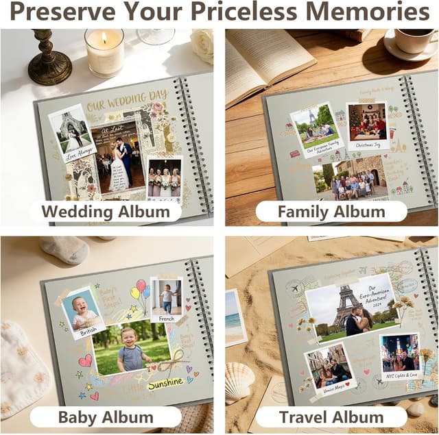 Thumbnail 5 de Vienrose Fotoalbum 28,5 x 20,5 cm mit 100 Seiten