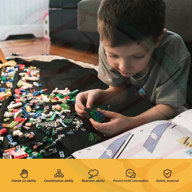 Detalle de Jorumo Sword Building Set (Tengen Uzui) 82in Double Blade Katana Building Block Kit with Stand, 1478 Pieces