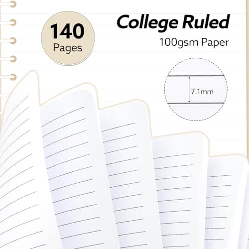 Detalle de 3 Pcs Spiral Notebook A5, 140 Pages