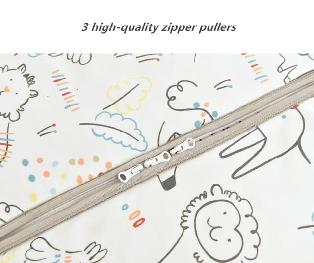 Detalle de Chilsuessy 2er Pack Baby-Schlafsack mit Füßen 2,5 Tog (Zoo & Bär), geeignet ab 80 cm – ideal für Winter & Übergang