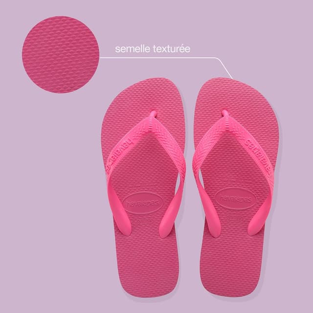 Detalle de Havaianas Top Brasil — tongs unisex légères, confort et semelle antidérapante