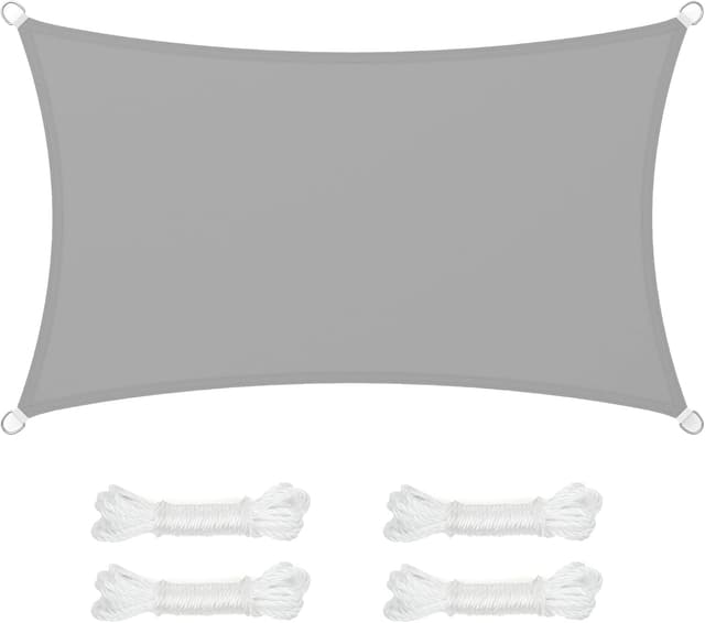 Detalle de SONGMICS Voile d’Ombrage rectangulaire 3 x 5 m GSH35QY : protection UV, tissu hydrofuge