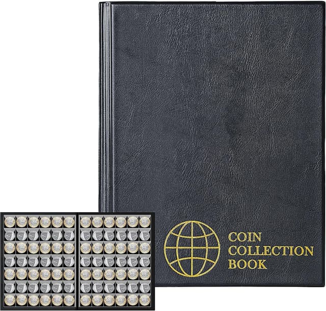 Detalle de CS0242BK Álbum monedas 420 bolsillos negro