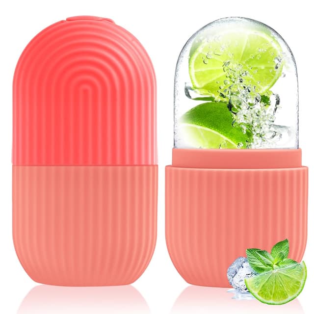 Detalle de flintronic Ice Roller – Eisroller für Gesicht & Augen aus lebensmittelechtem Silikon (rosa)