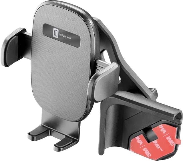 Detalle de Cellularline Hug Screen Tesla Car Holder con fissaggio adesivo 3M e rotazione 360°