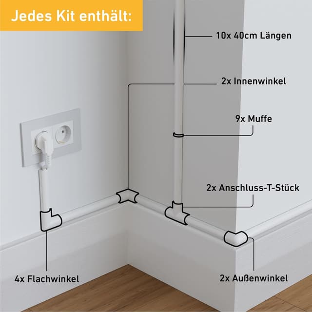 Thumbnail 2 de D-Line Kabelkanal 20x10mm Multipack