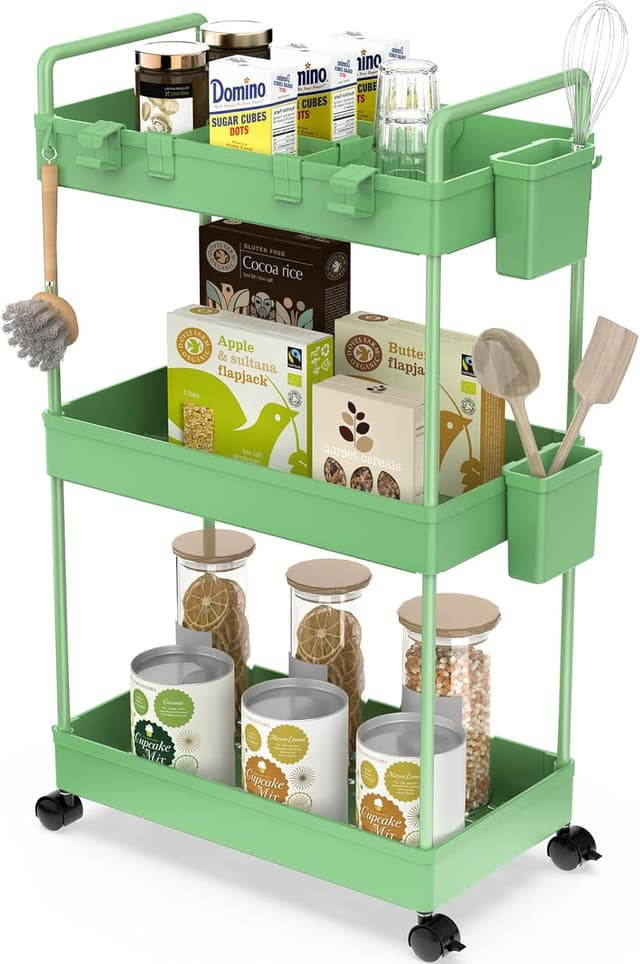 Detalle de Ronlap Slim Storage Trolley 3-tier cart