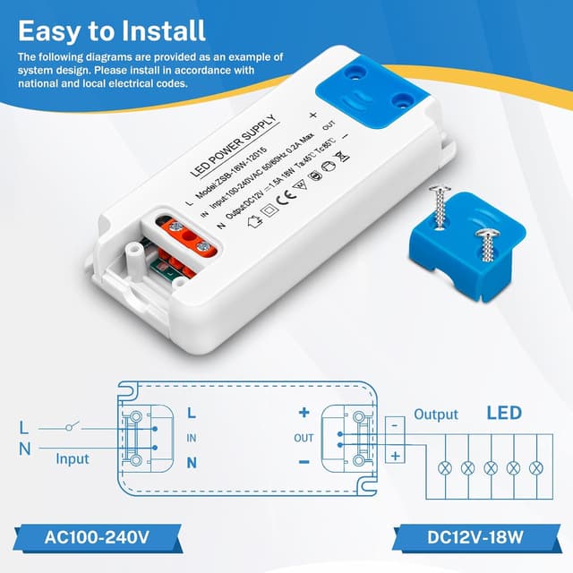 Detalle 1 de Trasformatore LED 18W per 12V