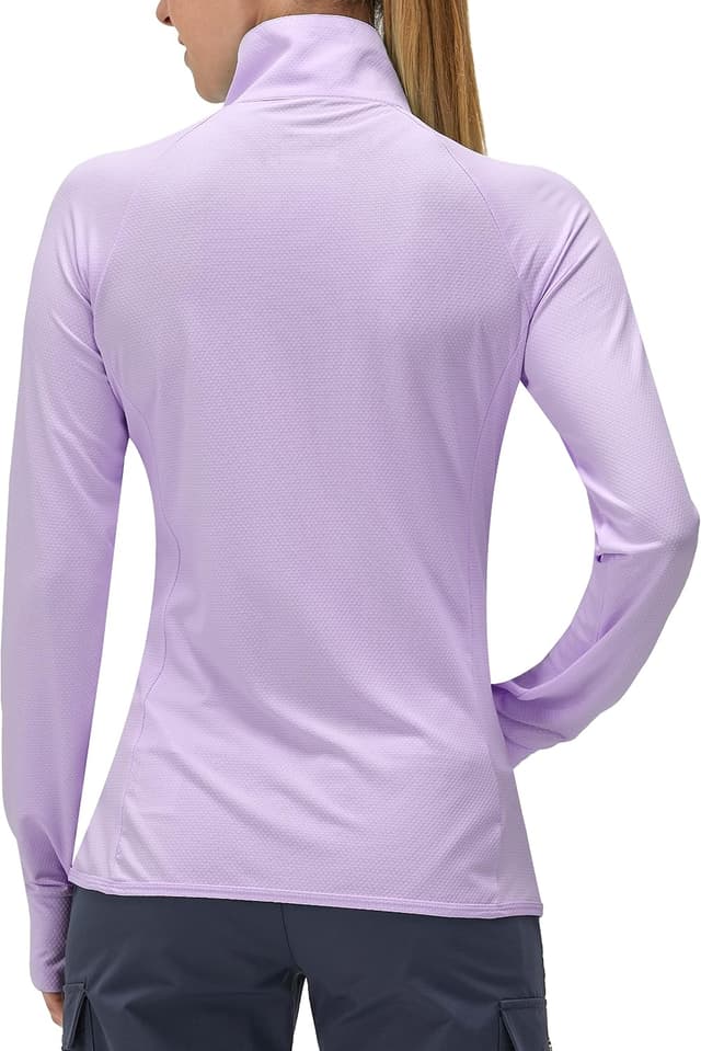 Detalle de KPSUN Women’s UPF 50+ Long Sleeve UV Sun Protection Zip Hiking Shirt Jacket