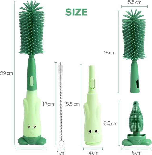 Detalle 2 de Vicloon Baby Bottle Brush 3‑in‑1