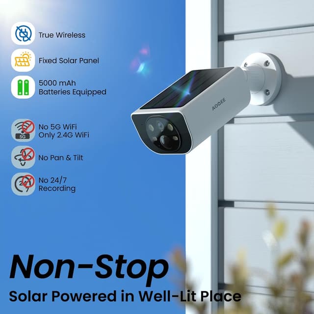 Thumbnail 1 de AOQEE S1 Outdoor Solar Security Camera 2K