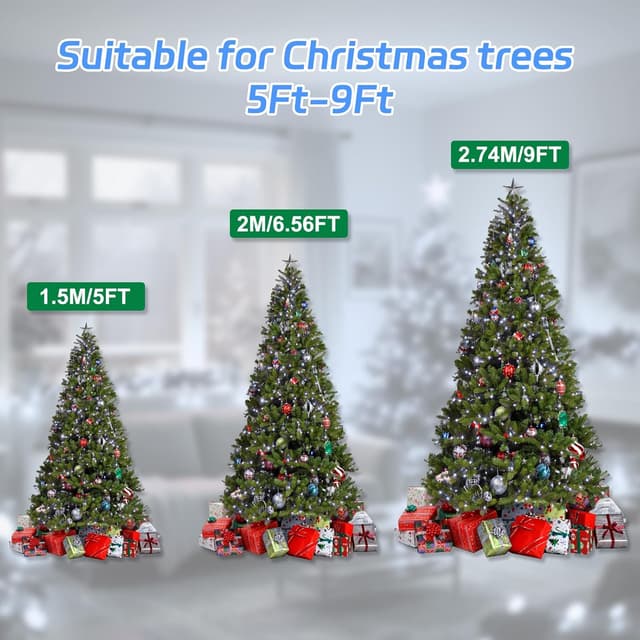 Detalle 1 de Dalugo Christmas tree lights 480 LEDs 2.4m