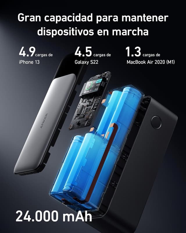 Detalle 2 de Anker Power Bank 737 24.000 mAh 140W