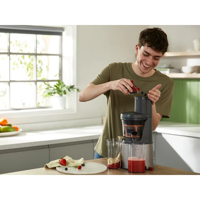 Detalle 2 de Kenwood - Licuadora PureJuice XL JMP85.000SI 🍹 Doble Alimentación