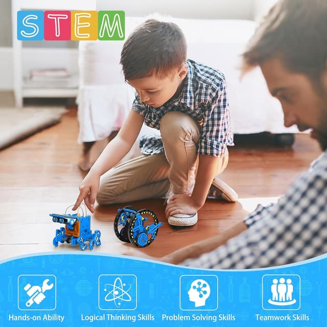 Thumbnail 5 de OMWay 12-in-1 Solar Robot STEM Kit for Ages 8–12 🤖