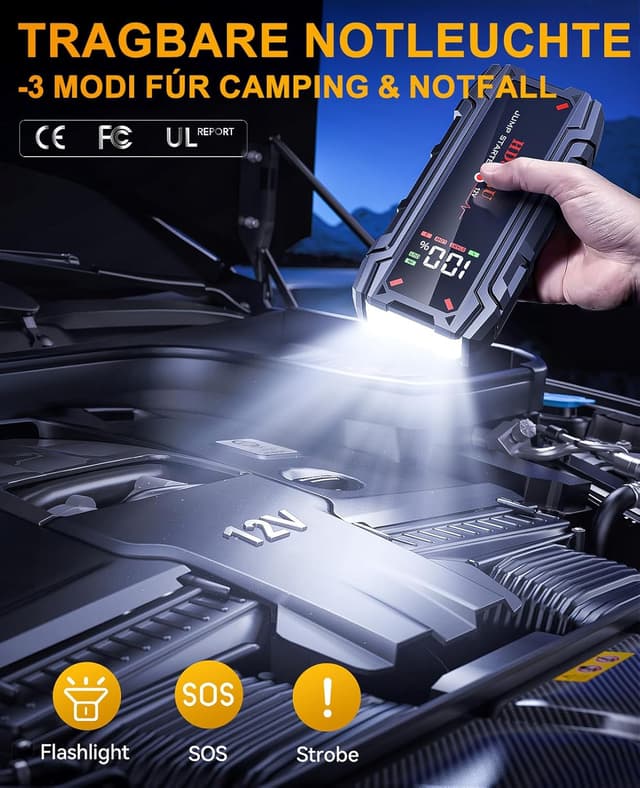 Detalle de UltraSafe 6000A Starthilfe Powerbank für Pkw