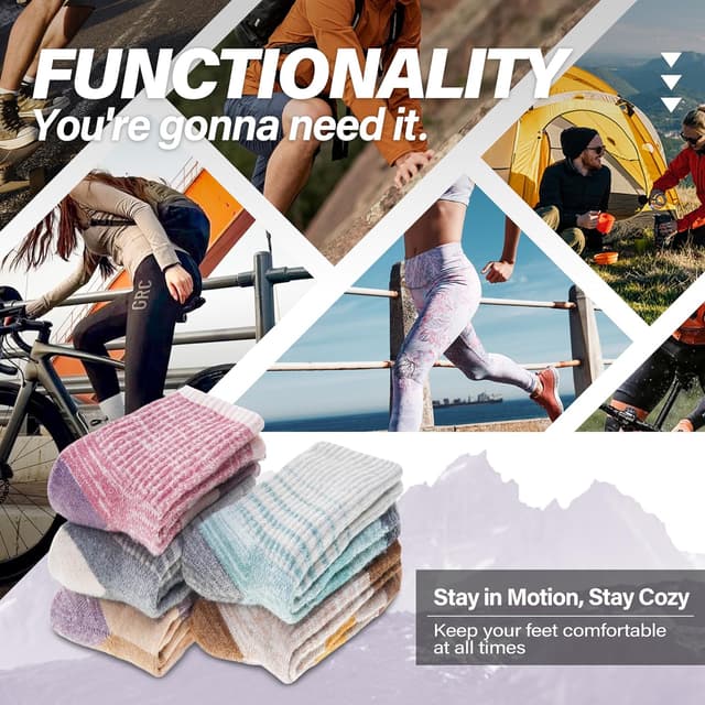 Detalle 2 de MOSEY KOSY Merino Damen Socken 5 Paar