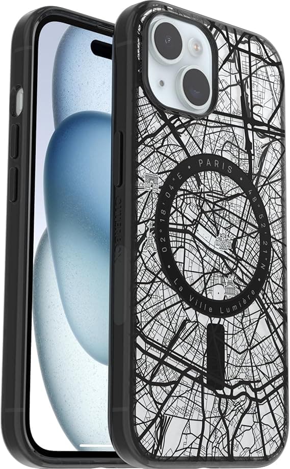 Detalle de Otterbox Clear Case MagSafe para iPhone 15, Resistente y Ultra Fina