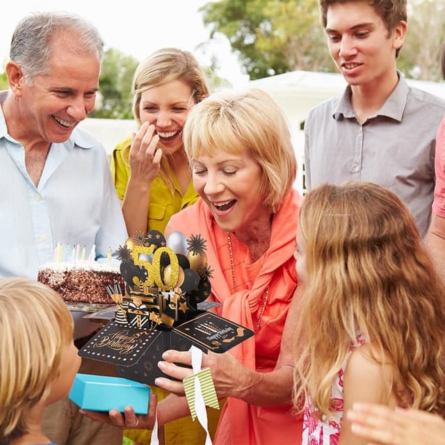 Thumbnail 6 de Carte d’anniversaire OFFCUP 50 ans en pop-up 3D (amovible) avec enveloppe