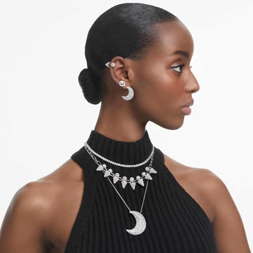 Thumbnail 9 de Swarovski Collar Matrix Tennis, Talla redonda, Blanco, Baño de rodio