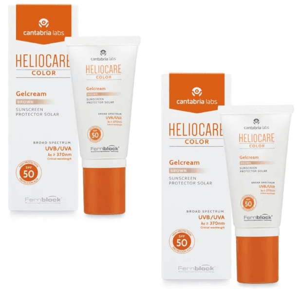 Detalle de Heliocare Gelcream Color Brown SPF50 pack 2x50 ml