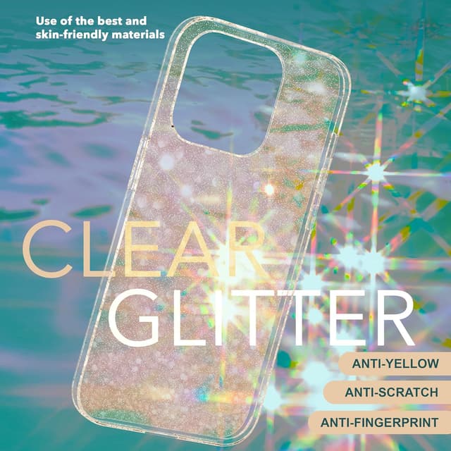 Thumbnail 2 de NALIA Glitzerhülle iPhone 15 Pro Max Gold